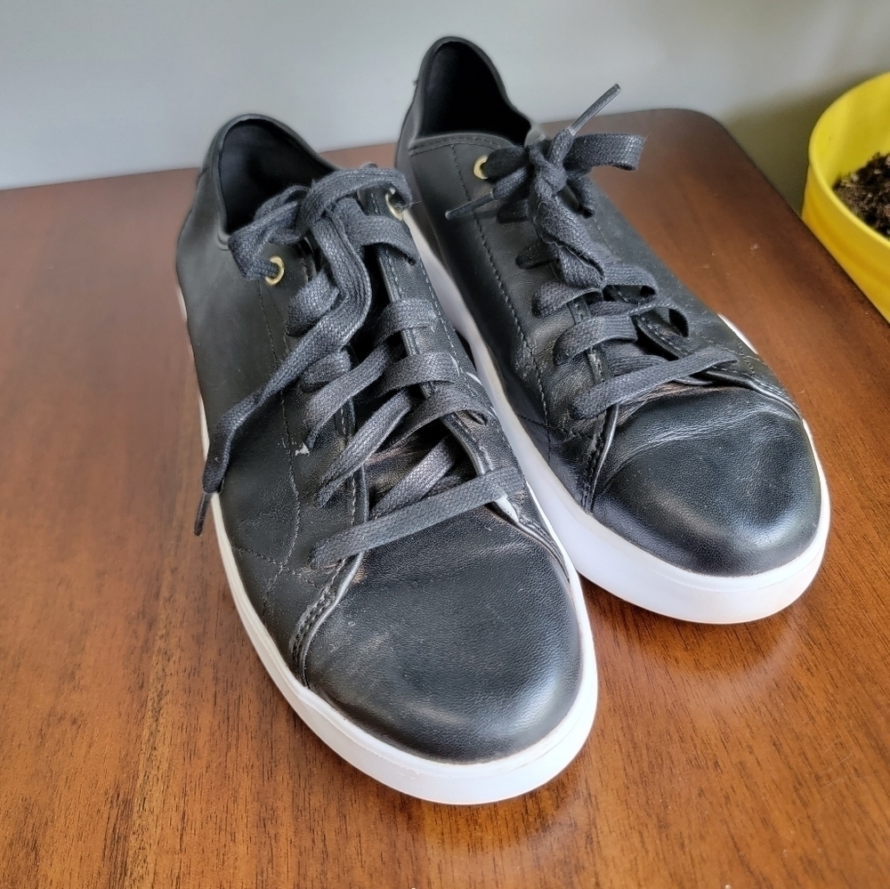 Cole Haan Women's Grand Crosscourt Platform Sneaker Black Leather 11 - Picture 3 of 6